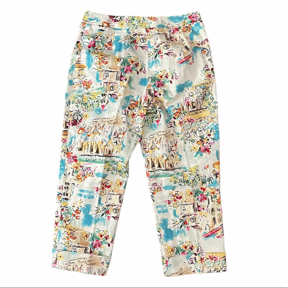 RAFAELLA Multicolor Floral Cuffed Capri Pants - Picture 7 of 7